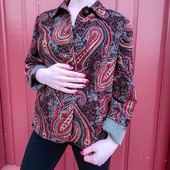 🚨 SOLD 🚨 Vintage Paisley Tapestry Jacket - Picture 2 of 9